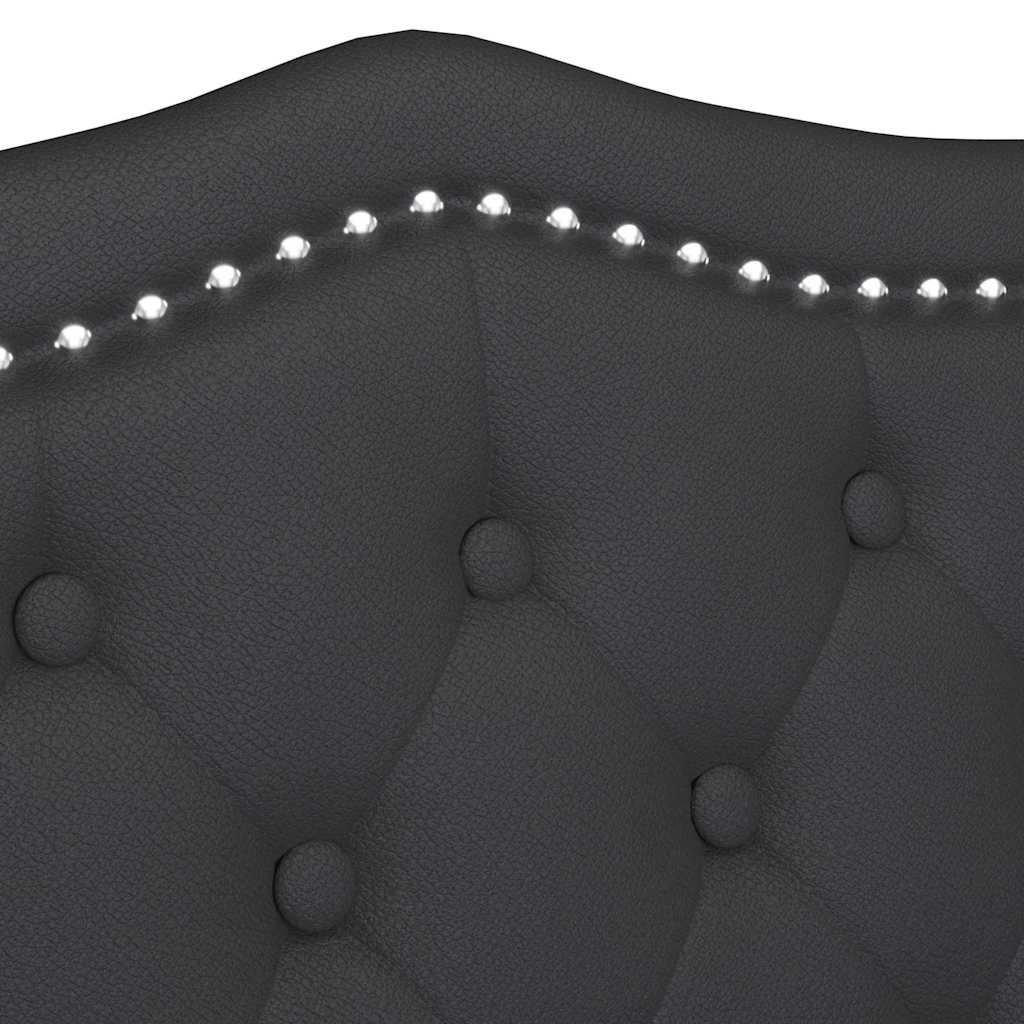 Chesterfield klupa Crna 120.5 x 65 x 75 cm Lažna koža