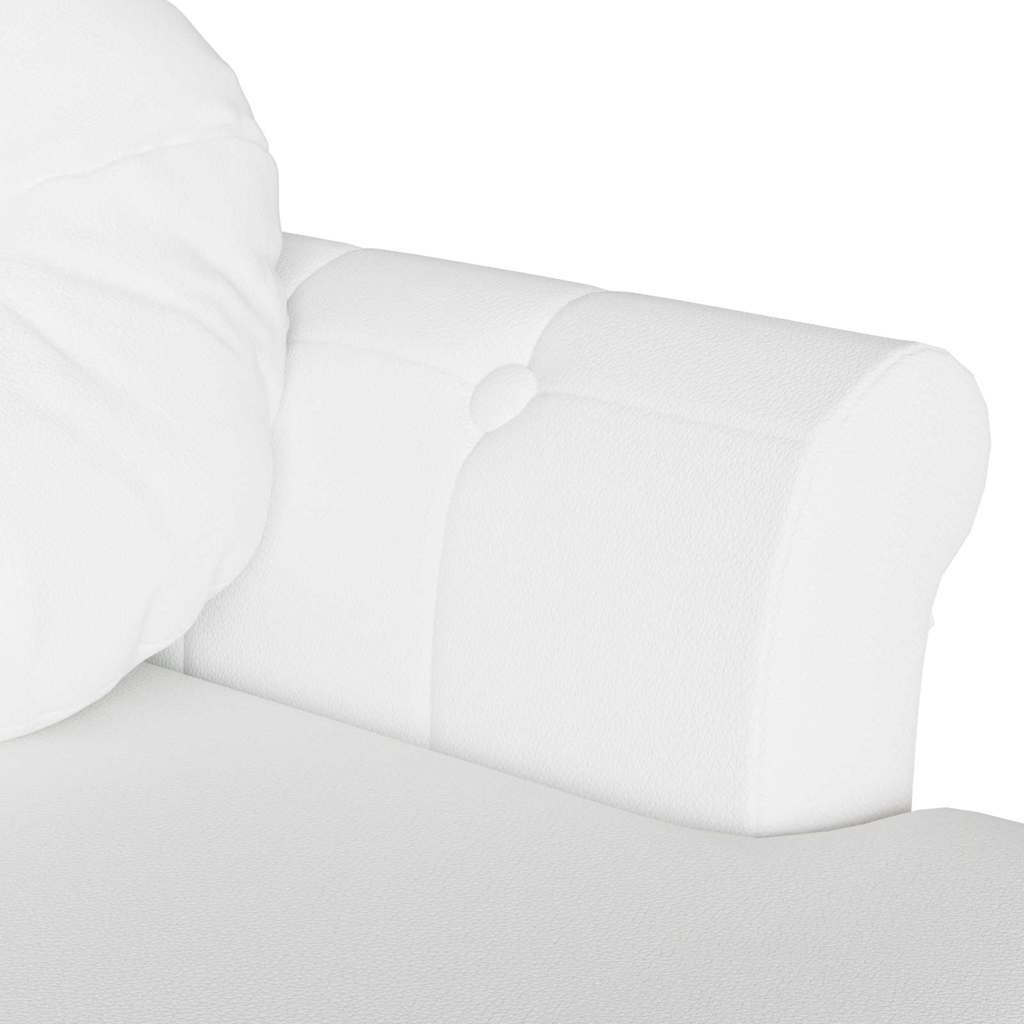 Chesterfield klupa Bijelo 120.5 x 65 x 75 cm Lažna koža