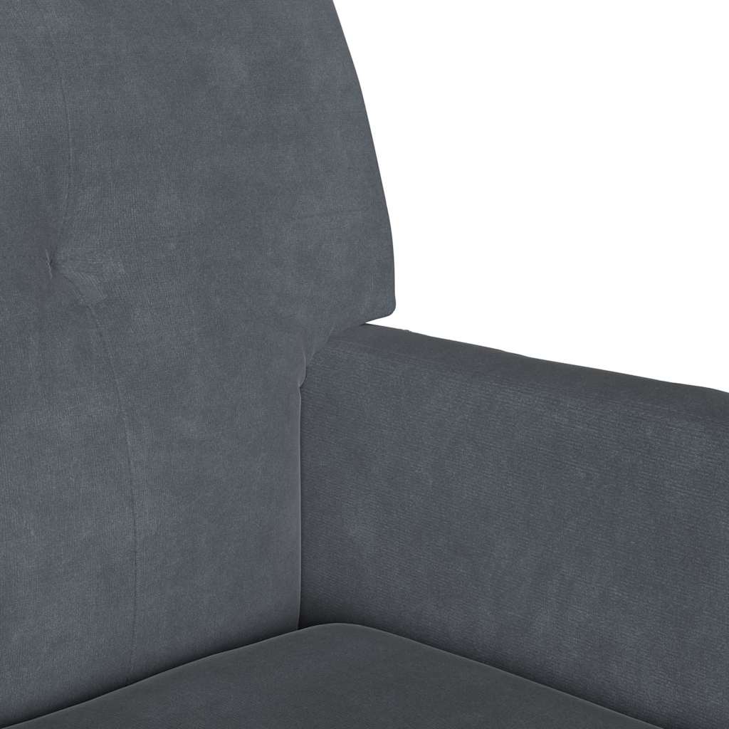 Chesterfield klupa Tamno siva 112 x 65,5 x 75 cm Baršun