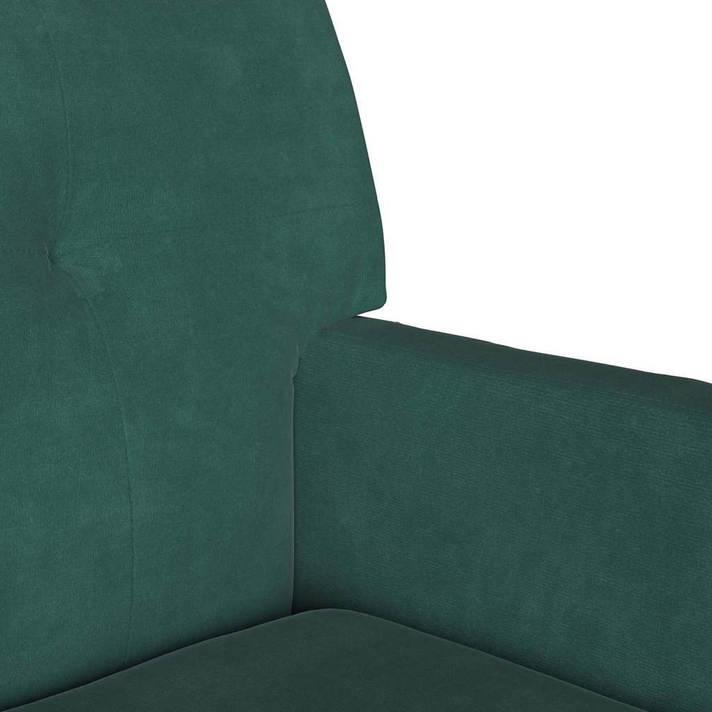 Chesterfield klupa Tamnozelena 112 x 65,5 x 75 cm Baršun