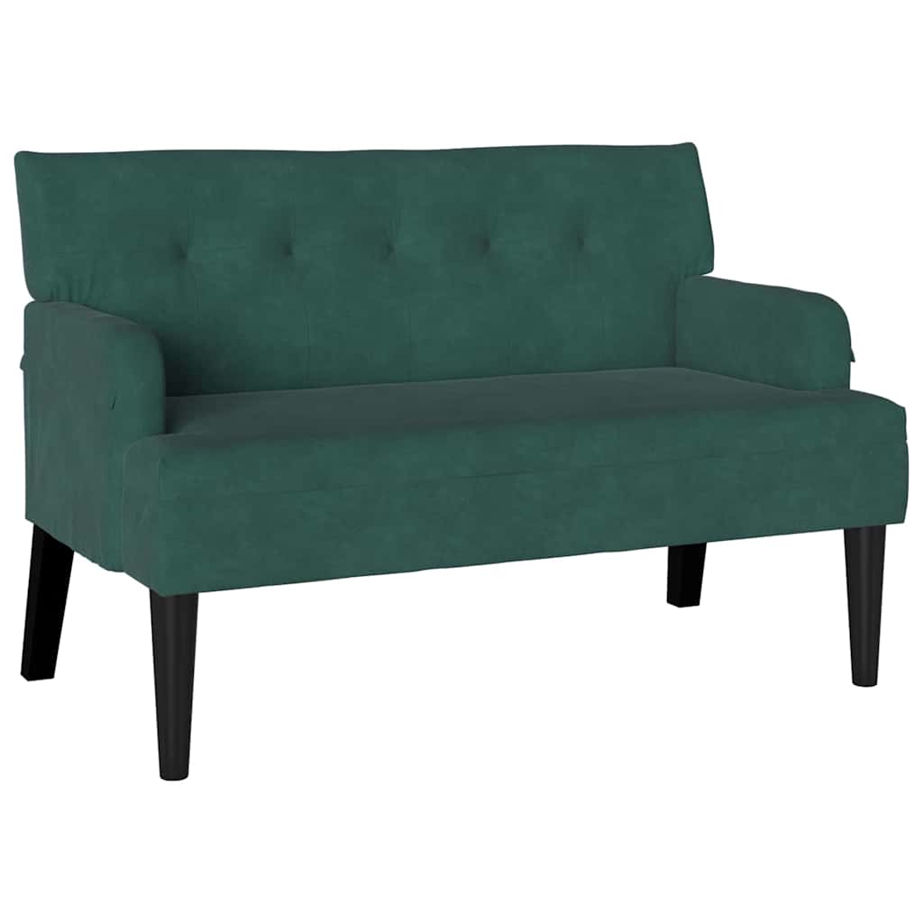 Chesterfield klupa Tamnozelena 112 x 65,5 x 75 cm Baršun