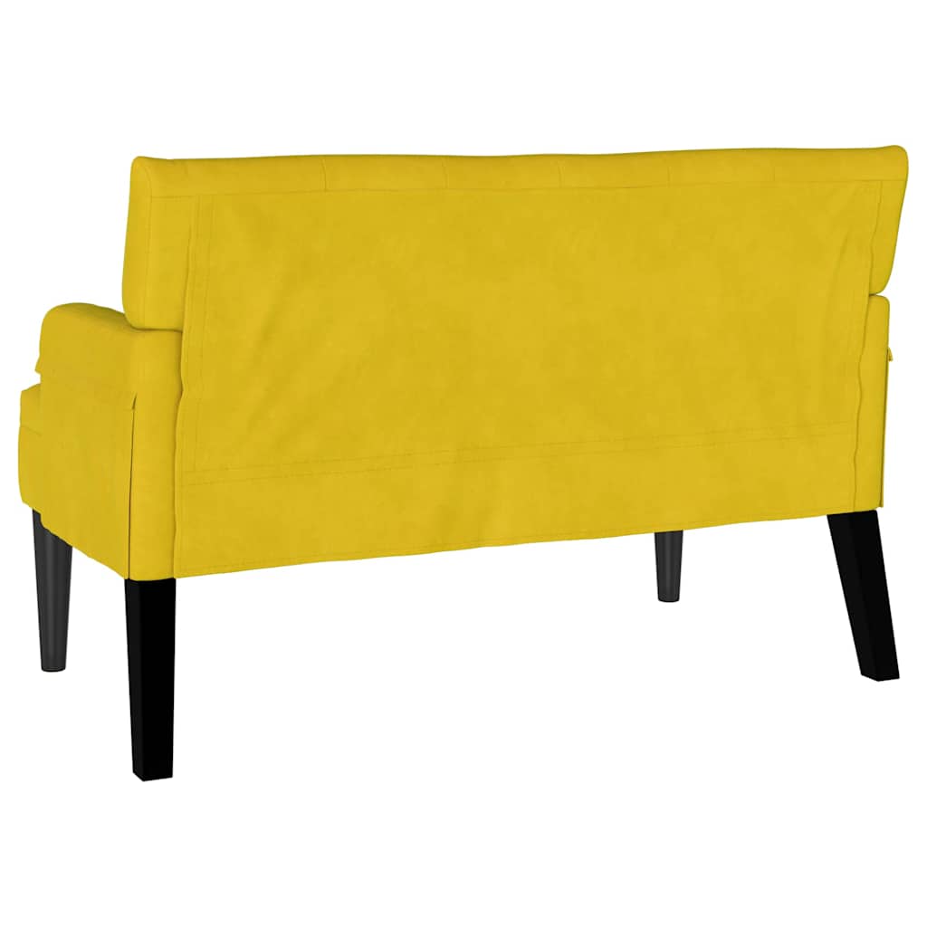 Chesterfield klupa Žuta 112 x 65,5 x 75 cm Baršun