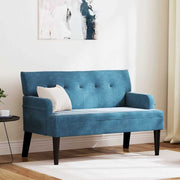 Chesterfield klupa Plava 112 x 65,5 x 75 cm Baršun
