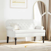 Chesterfield klupa Bijelo 119,5 x 64,5 x 75 cm Lažna koža