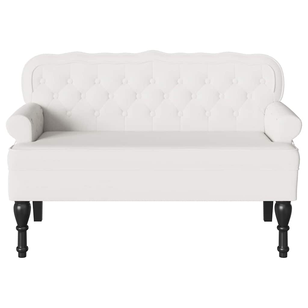 Chesterfield klupa Bijelo 119,5 x 64,5 x 75 cm Lažna koža