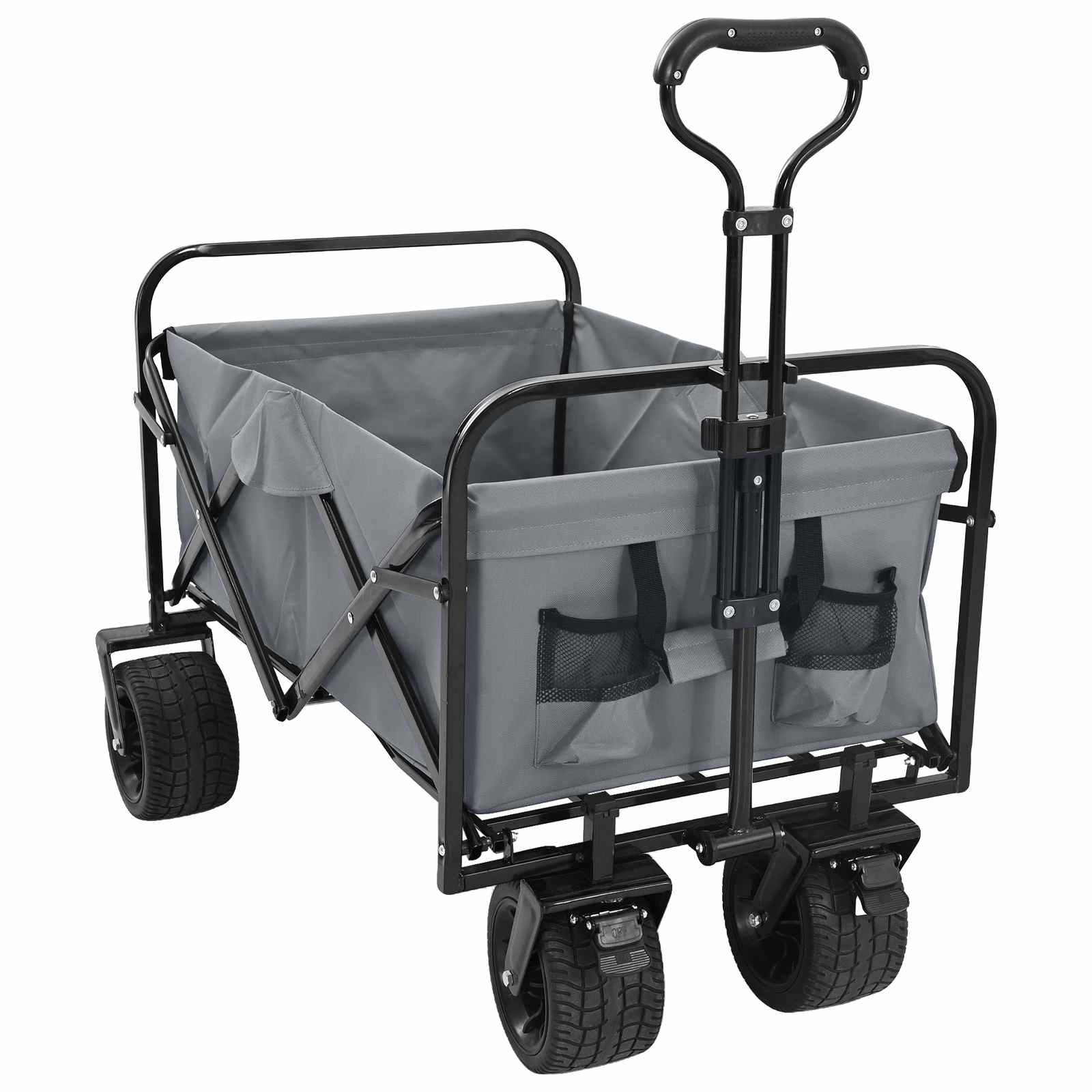 Preklopna kolica Siva 89 x 63 x 96 cm Čelik i Oxford poliester