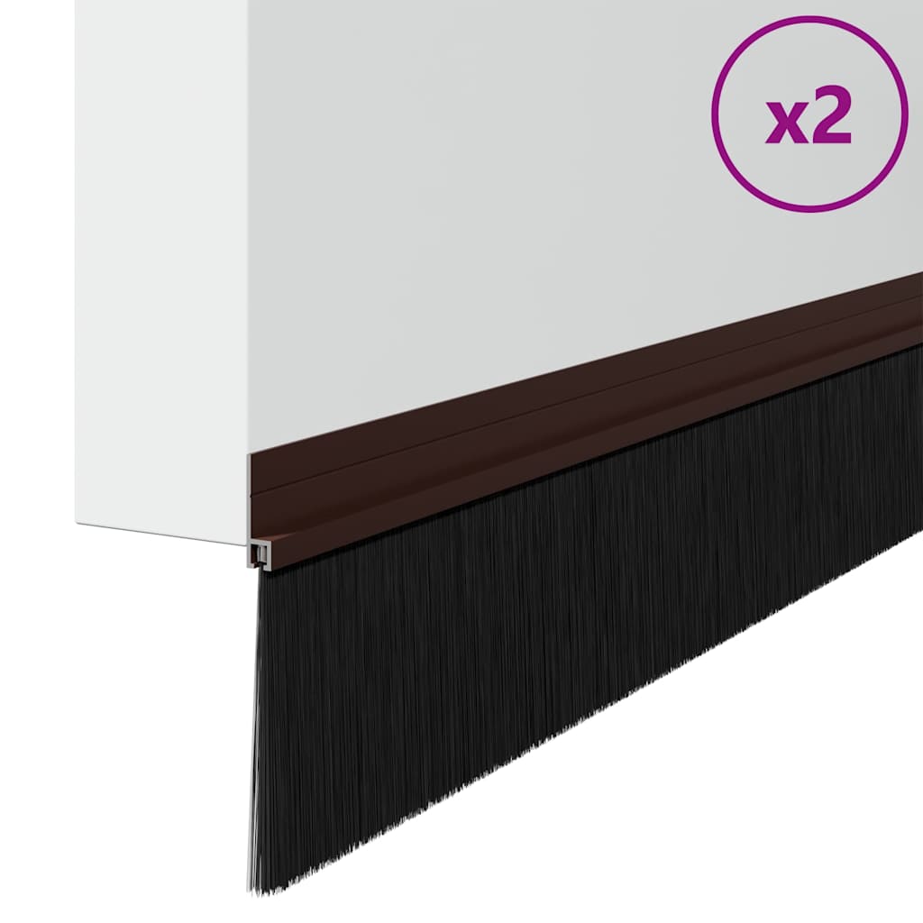 Samoljepljivi pečati za vrata 2 pcs Smeđa 100 cm