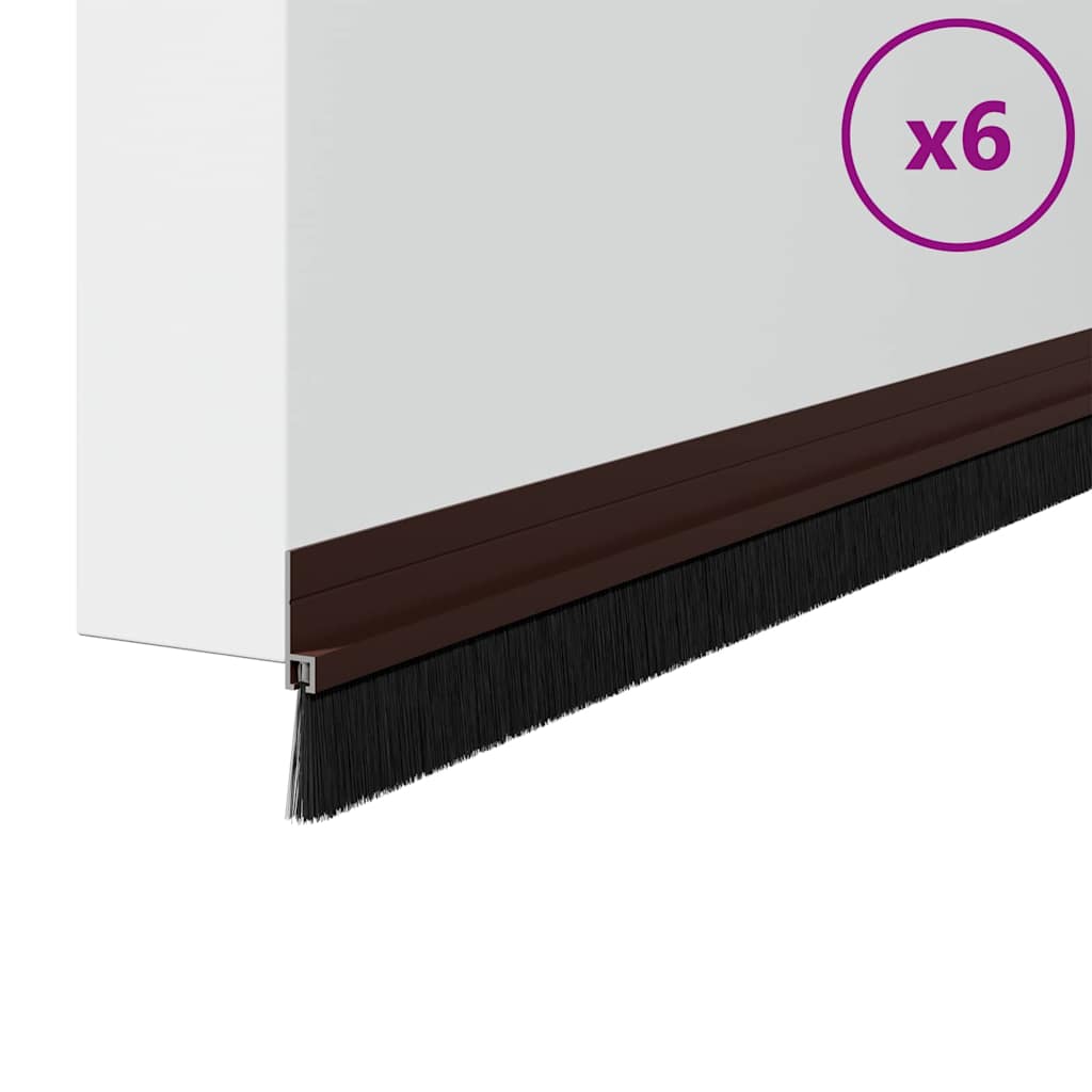 Samoljepljivi pečati za vrata 6 pcs Smeđa 100 cm
