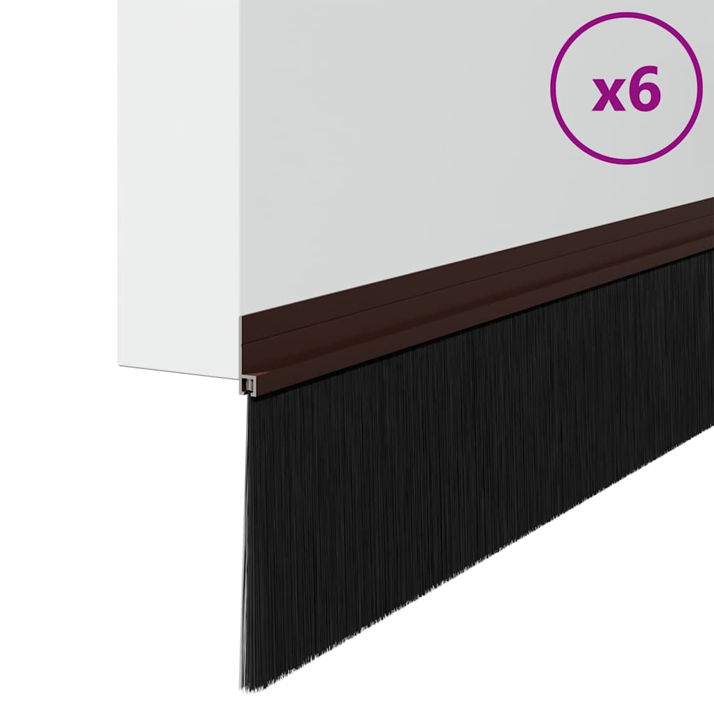 Samoljepljivi pečati za vrata 6 pcs Smeđa 100 cm