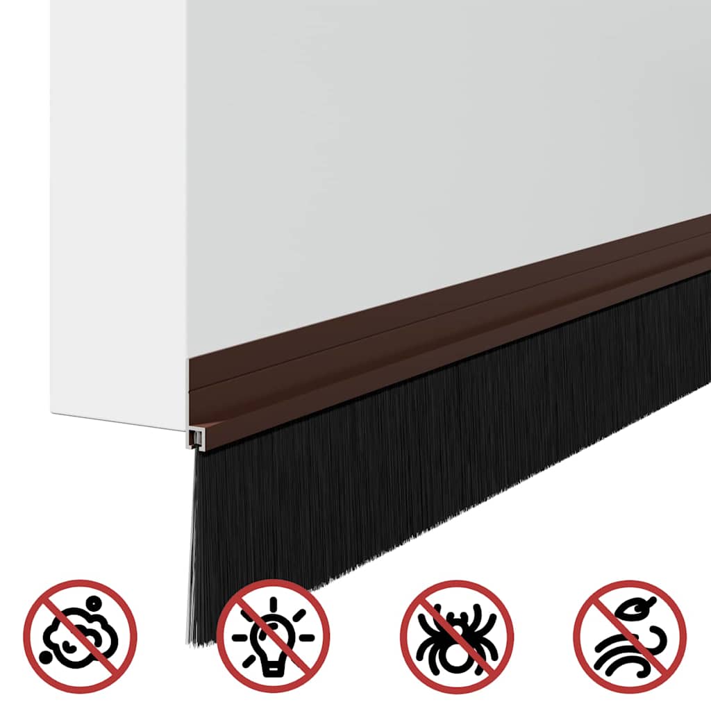 Samoljepljivi pečati za vrata 12 pcs Smeđa 100 cm