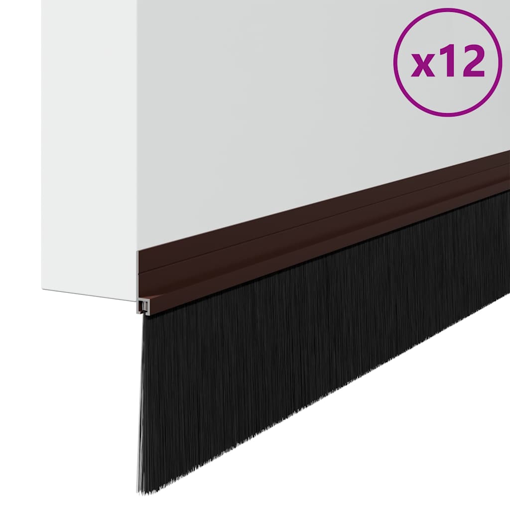 Samoljepljivi pečati za vrata 12 pcs Smeđa 100 cm