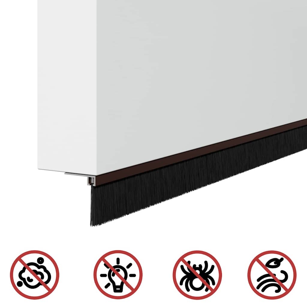 Samoljepljivi pečati za vrata 6 pcs Smeđa 100 cm