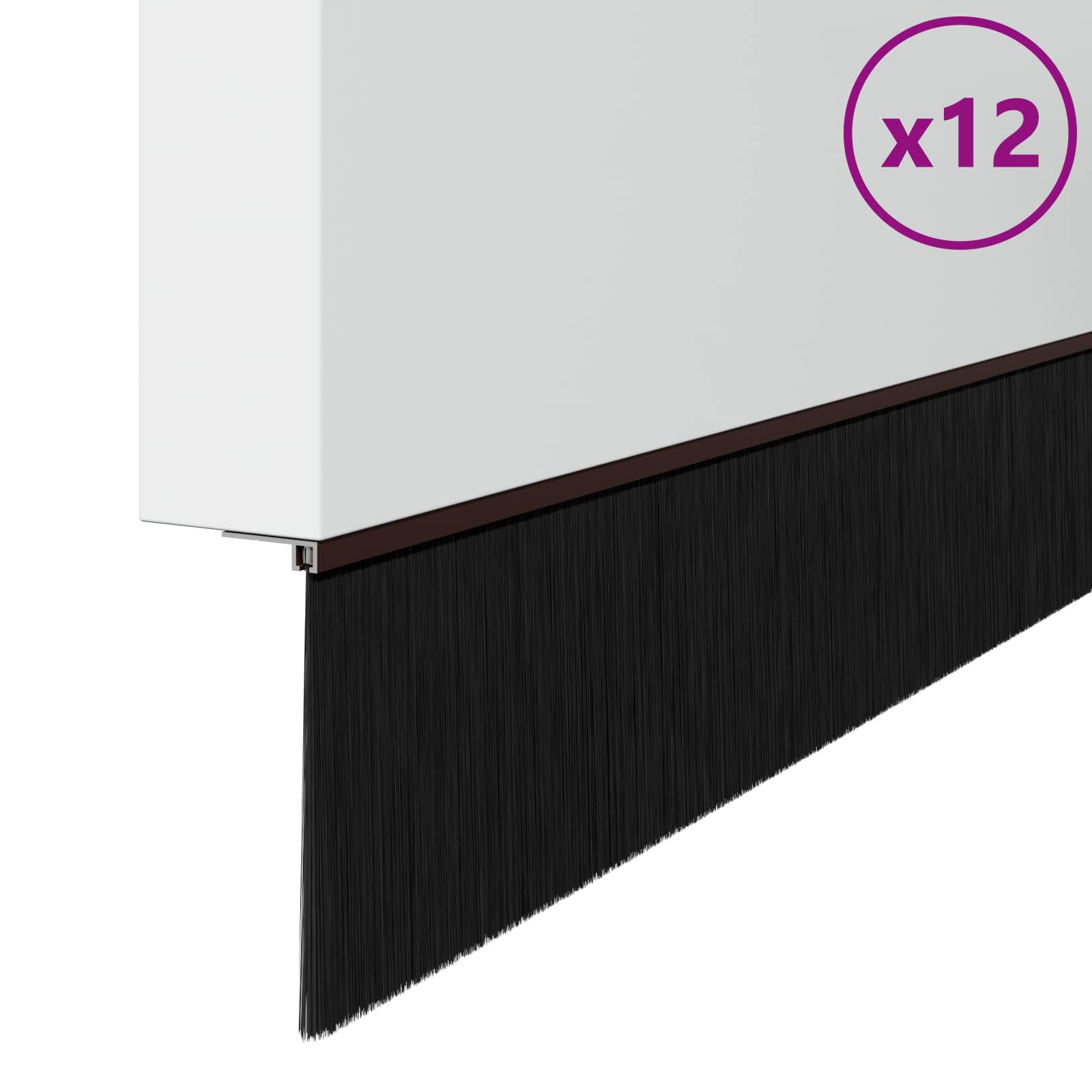 Samoljepljivi pečati za vrata 12 pcs Smeđa 100 cm