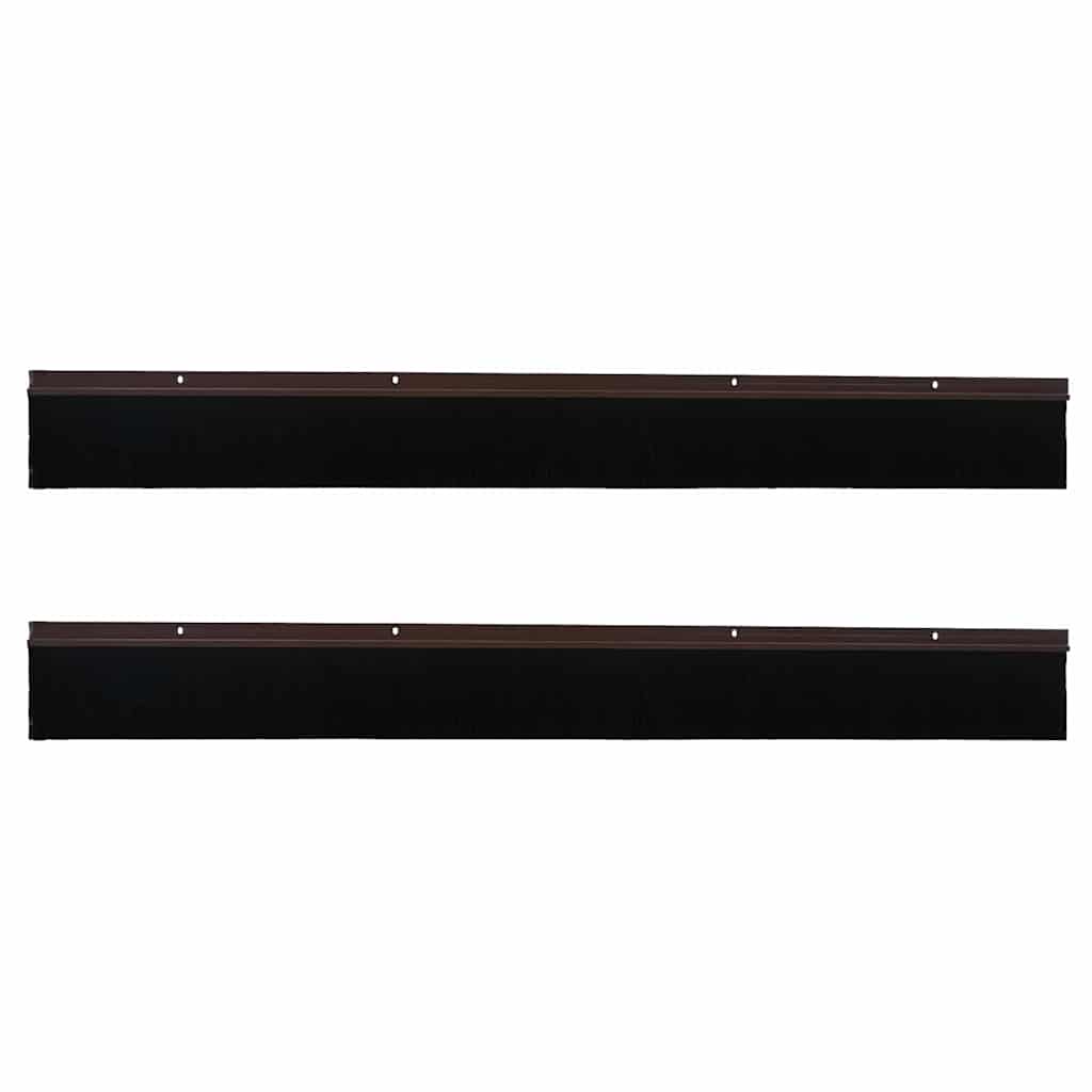 Držač četke za vrata 2 pcs Smeđa 100 cm Aluminijski legura