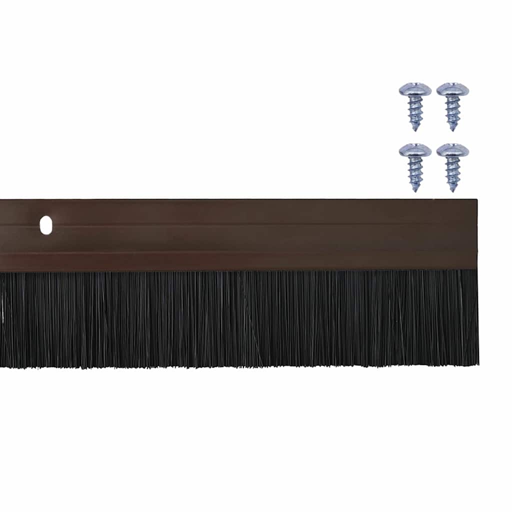 Držač četke za vrata 6 pcs Smeđa 100 cm Aluminijski legura