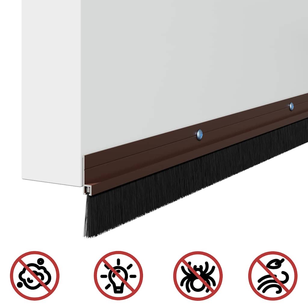 Držač četke za vrata 6 pcs Smeđa 100 cm Aluminijski legura