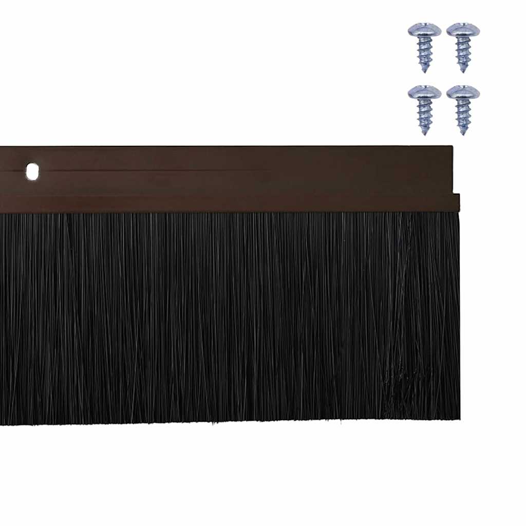 Držač četke za vrata 6 pcs Smeđa 100 cm Aluminijski legura