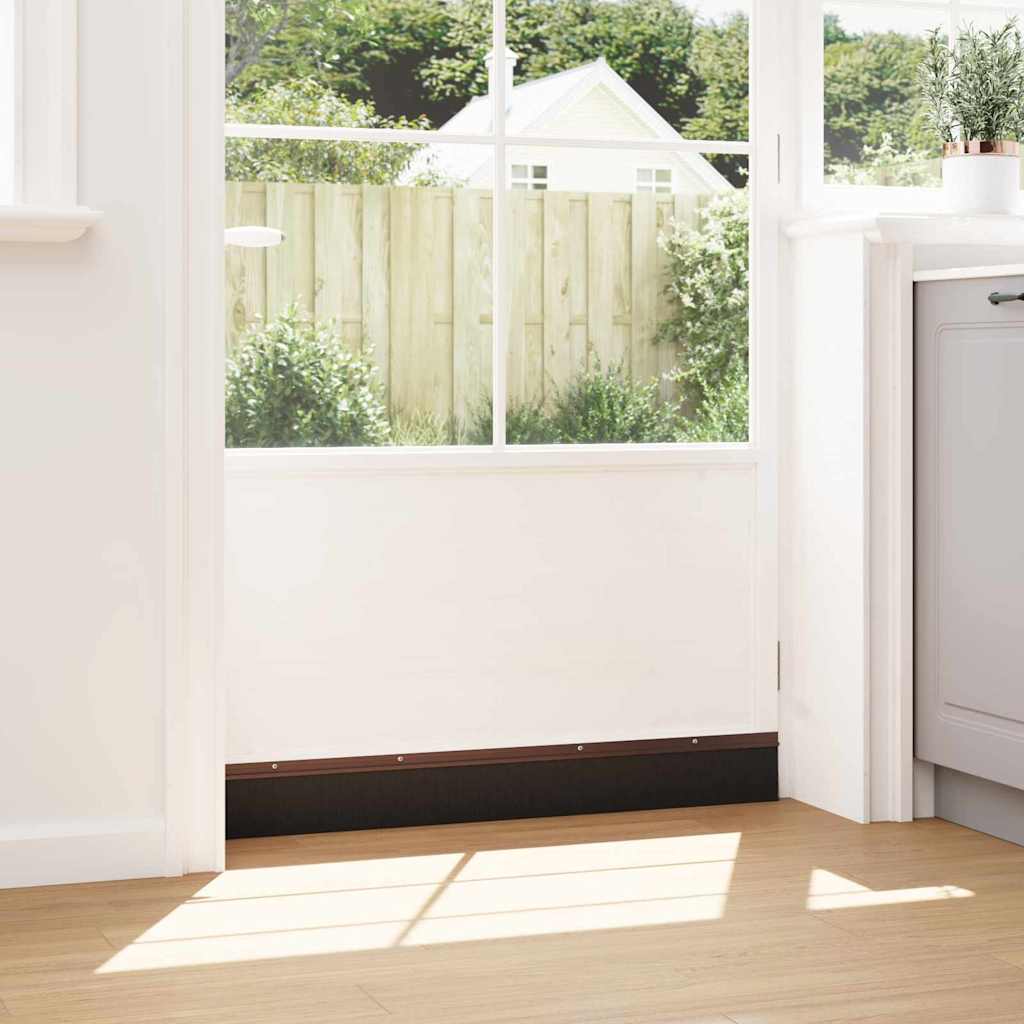 Držač četke za vrata 6 pcs Smeđa 100 cm Aluminijski legura
