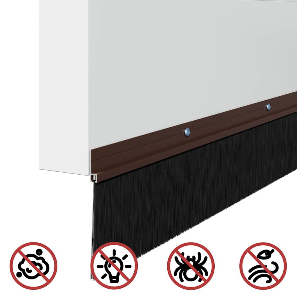 Držač četke za vrata 12 pcs Smeđa 100 cm Aluminijski legura