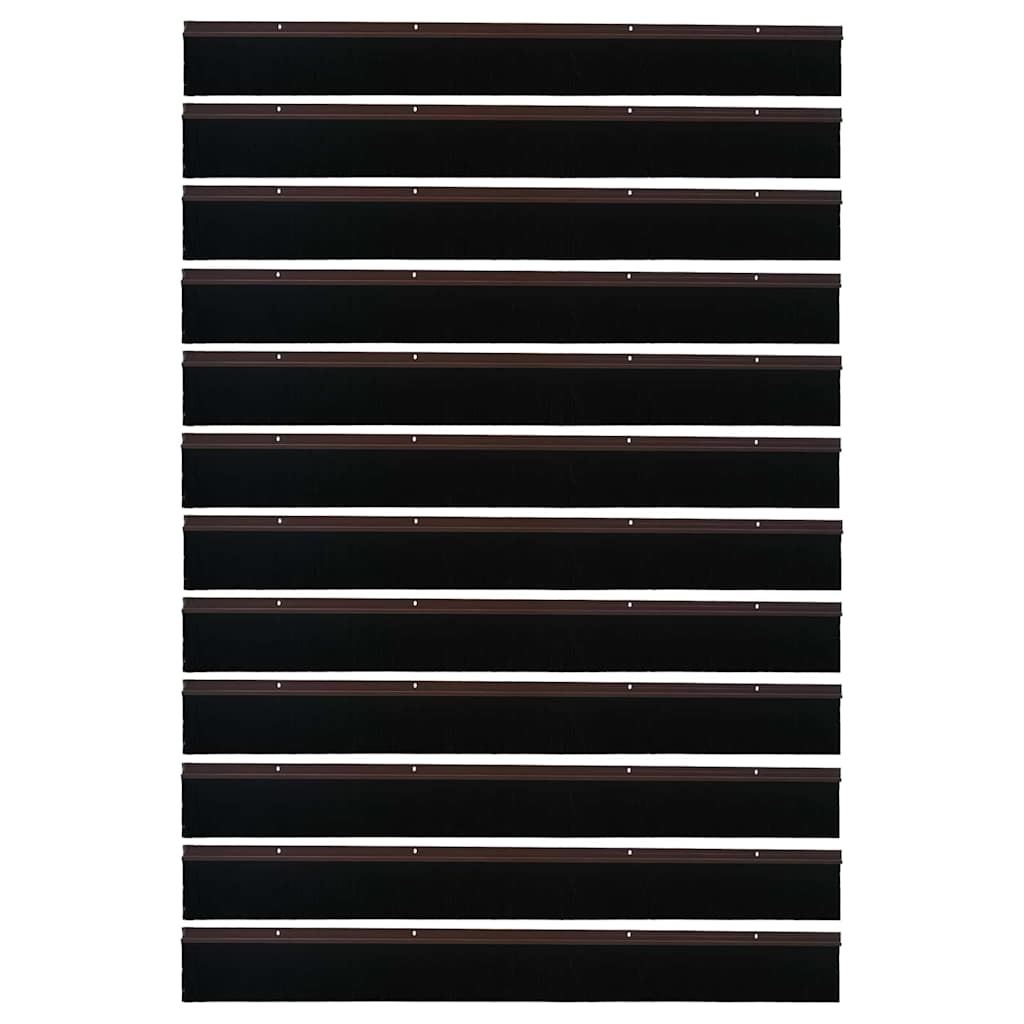 Držač četke za vrata 12 pcs Smeđa 100 cm Aluminijski legura