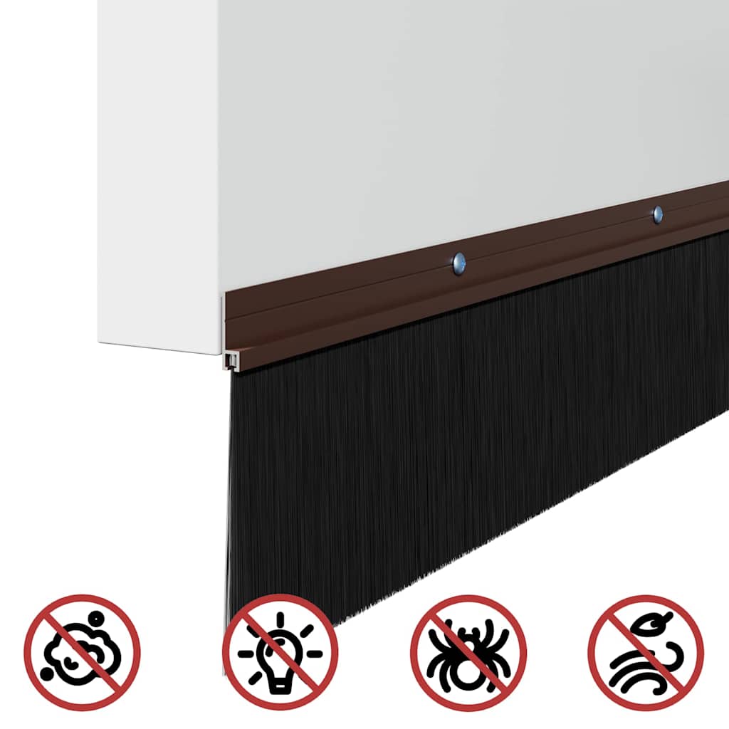 Držač četke za vrata 12 pcs Smeđa 100 cm Aluminijski legura