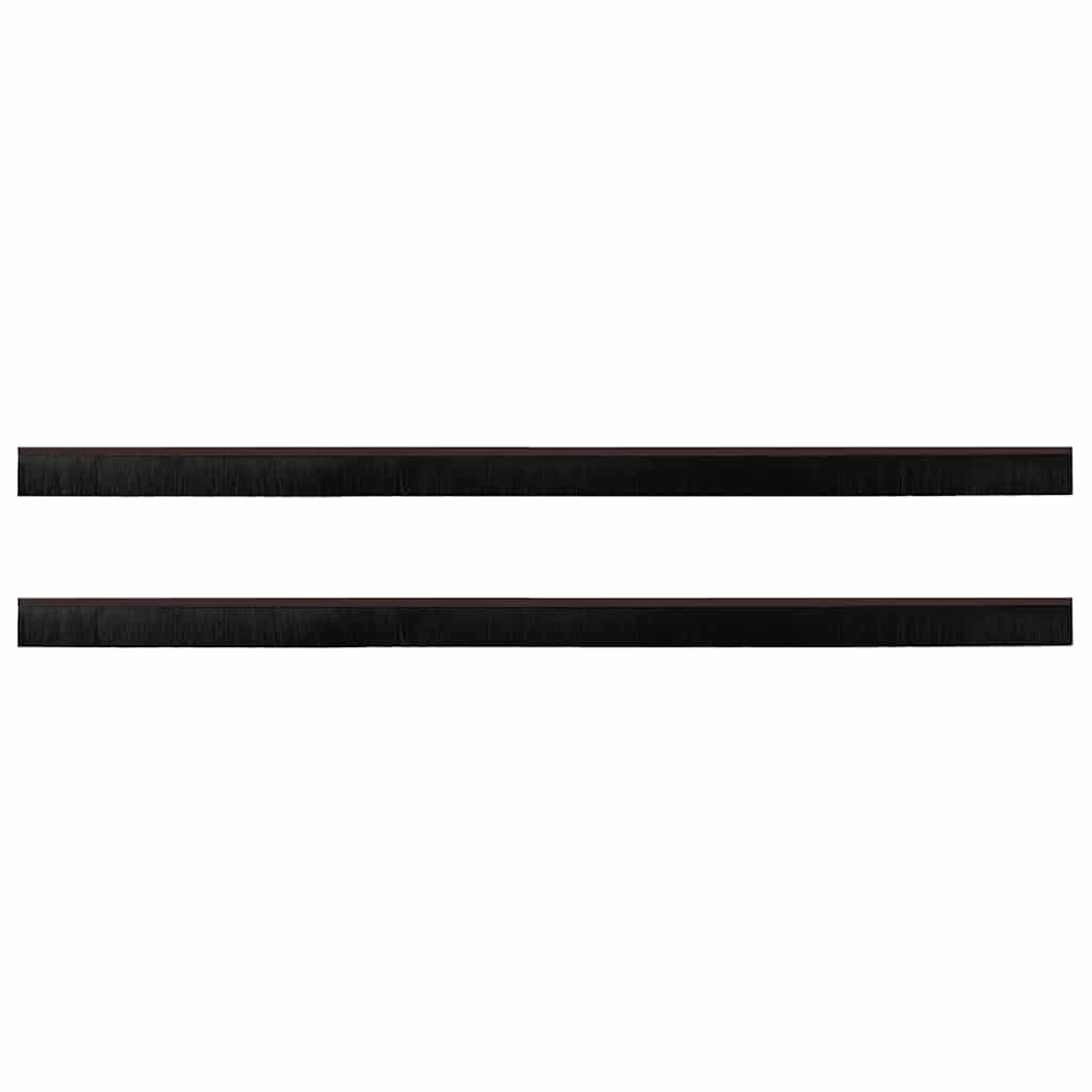 Držač četke za vrata 2 pcs Smeđa 100 cm Aluminijski legura