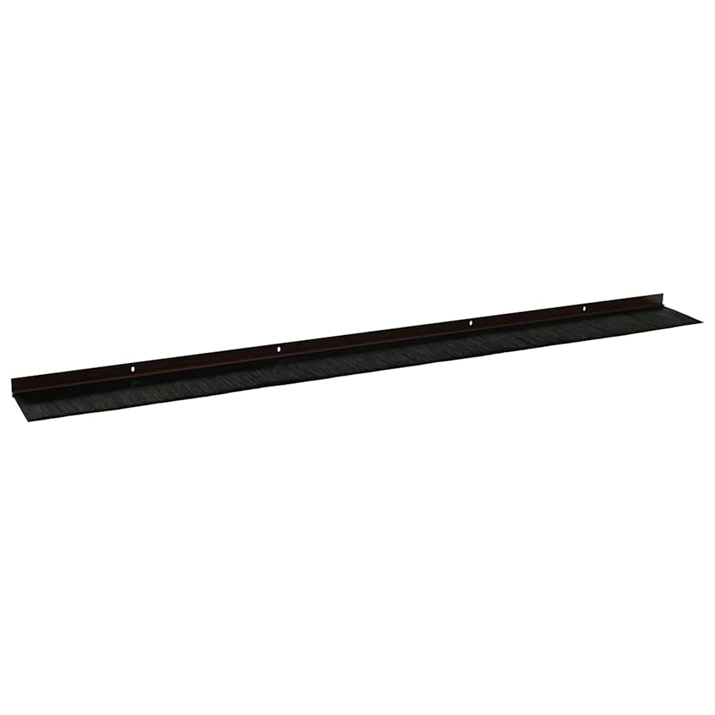Držač četke za vrata 2 pcs Smeđa 100 cm Aluminijski legura