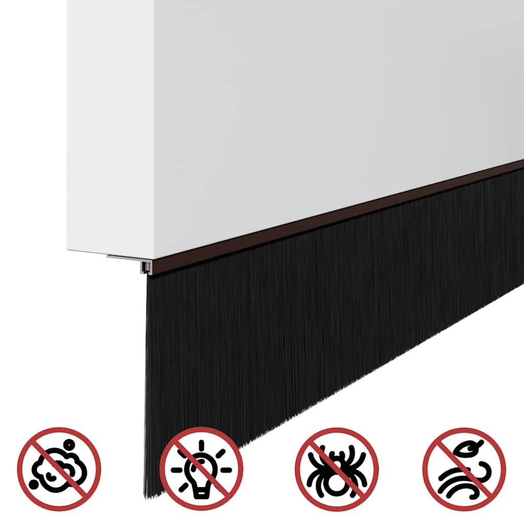 Držač četke za vrata 2 pcs Smeđa 100 cm Aluminijski legura