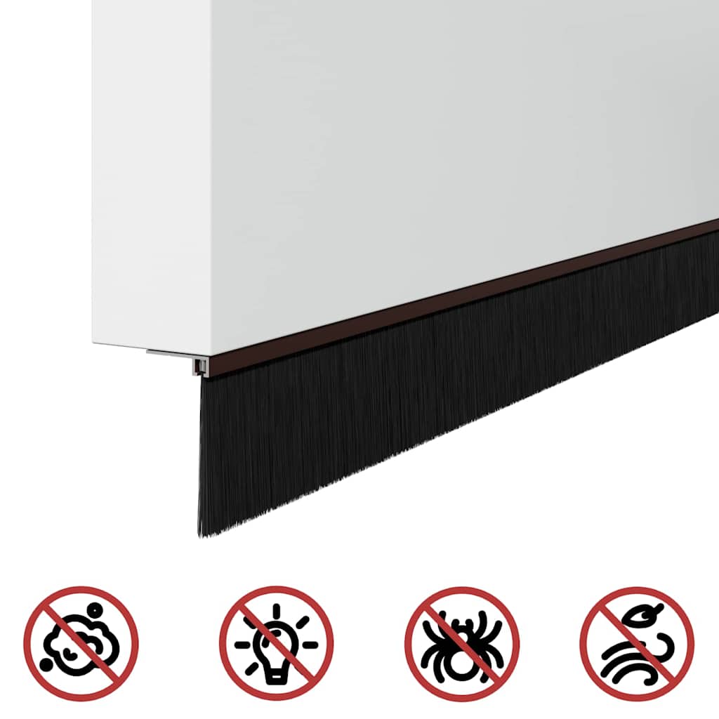 Držač četke za vrata 6 pcs Smeđa 100 cm Aluminijski legura