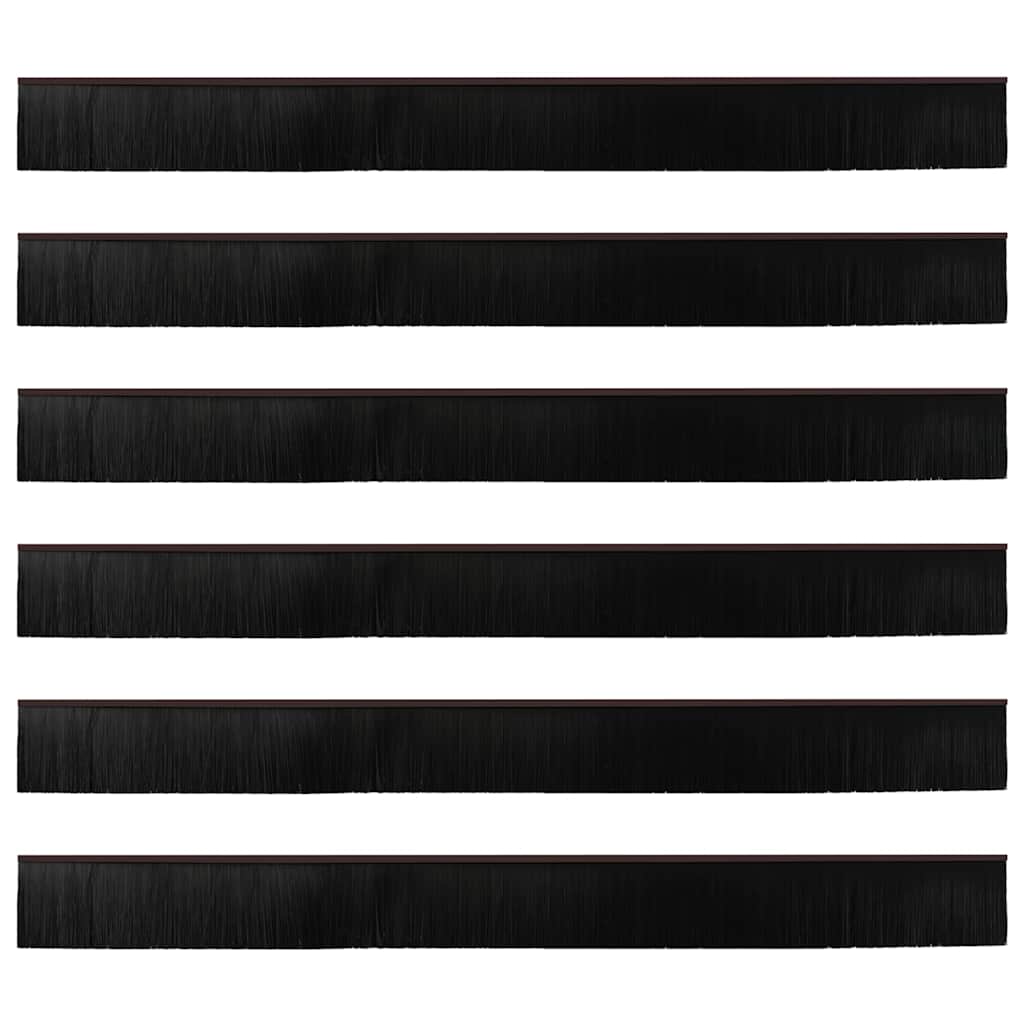 Držač četke za vrata 6 pcs Smeđa 100 cm Aluminijski legura