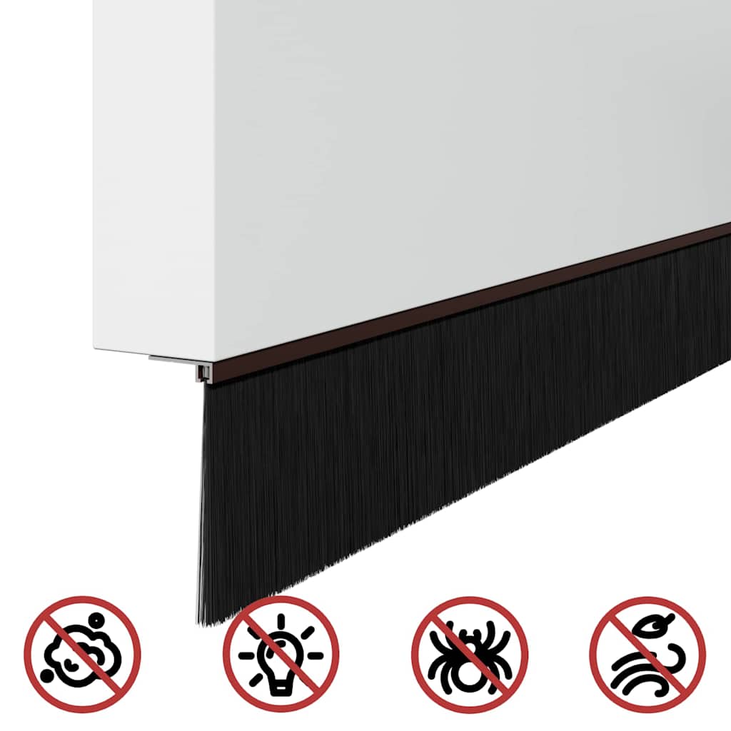 Držač četke za vrata 6 pcs Smeđa 100 cm Aluminijski legura