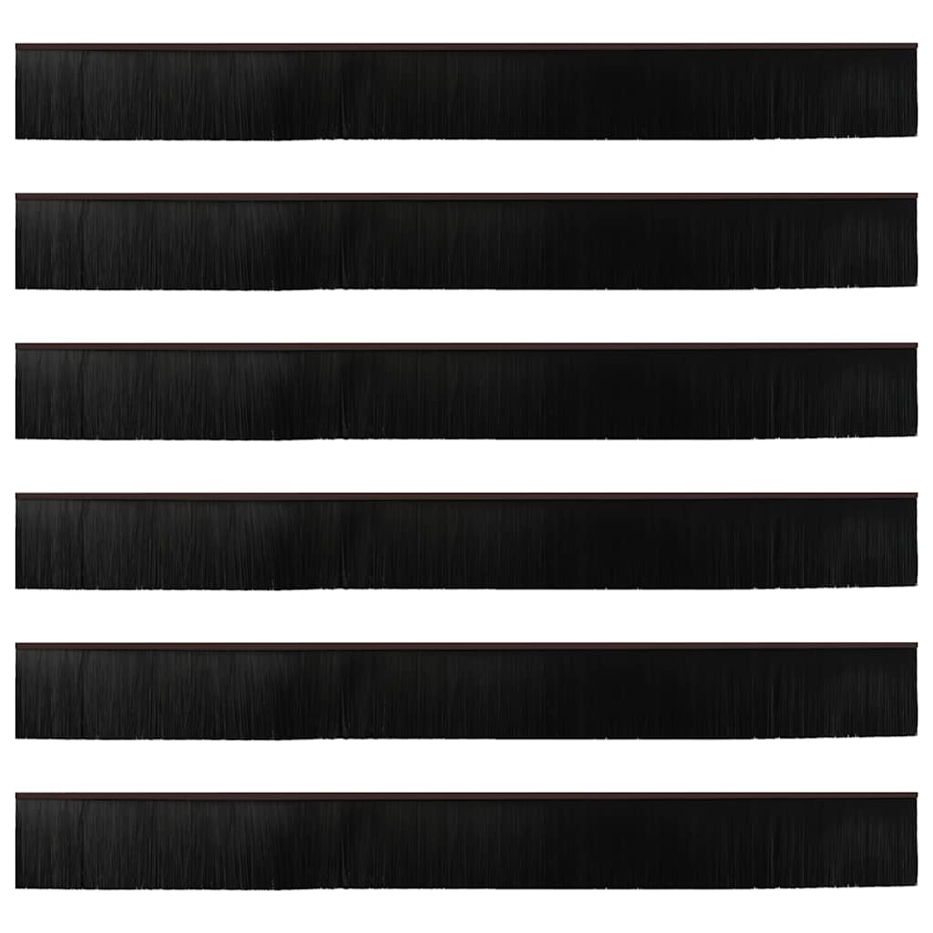 Držač četke za vrata 6 pcs Smeđa 100 cm Aluminijski legura