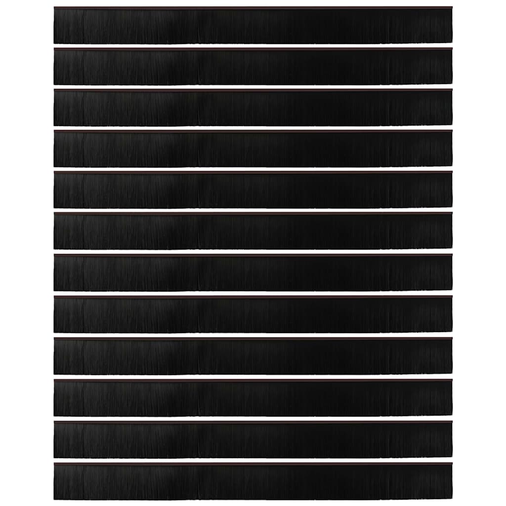 Držač četke za vrata 12 pcs Smeđa 100 cm Aluminijski legura