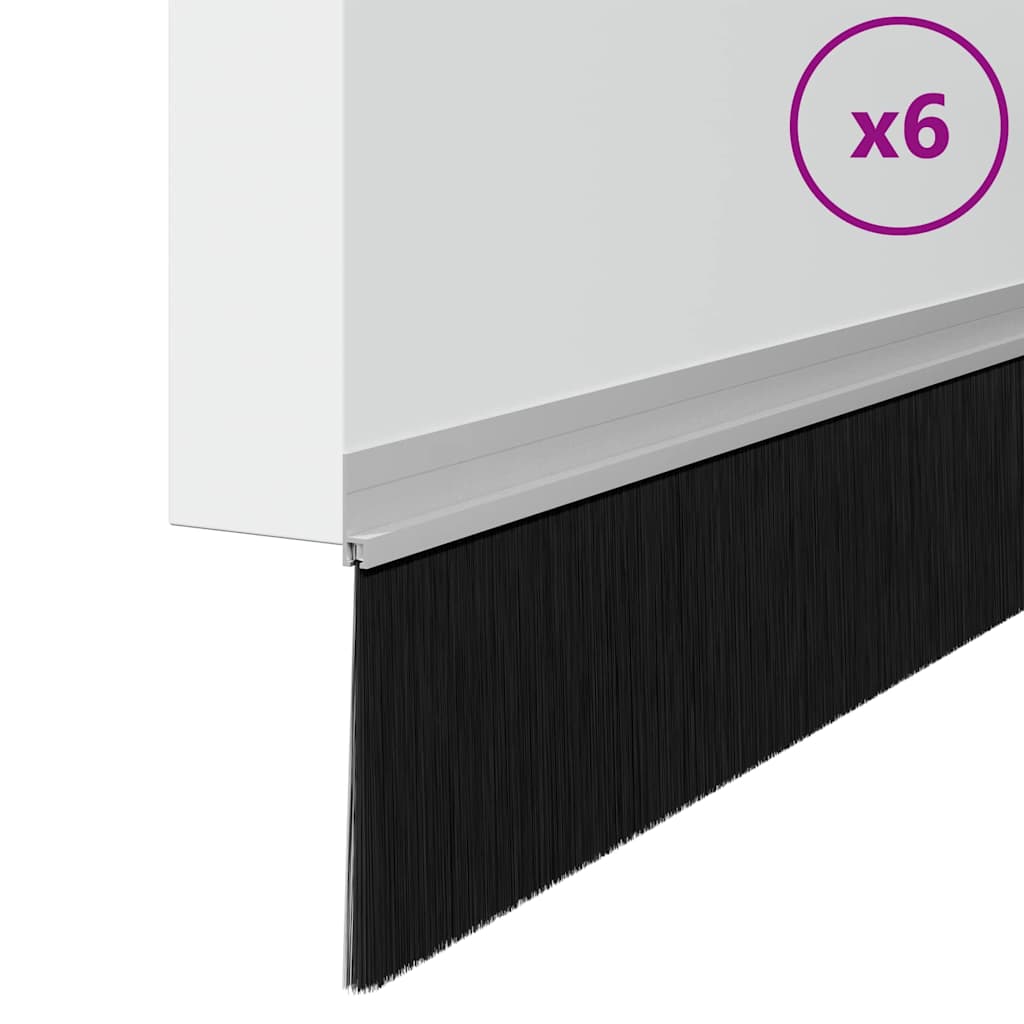 Samoljepljivi pečati za vrata 6 pcs Srebrno 100 cm