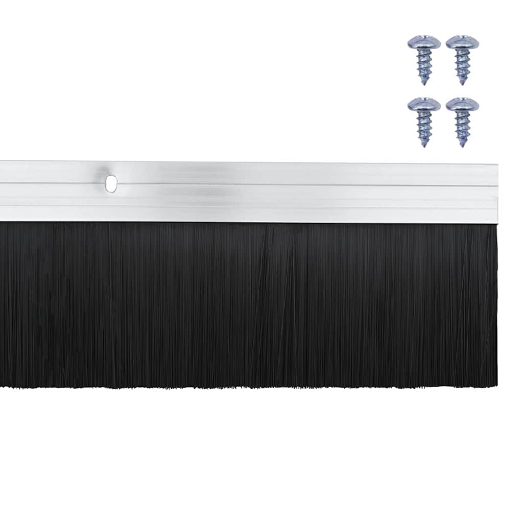 Držač četke za vrata 6 pcs Srebrno 100 cm Aluminijski legura