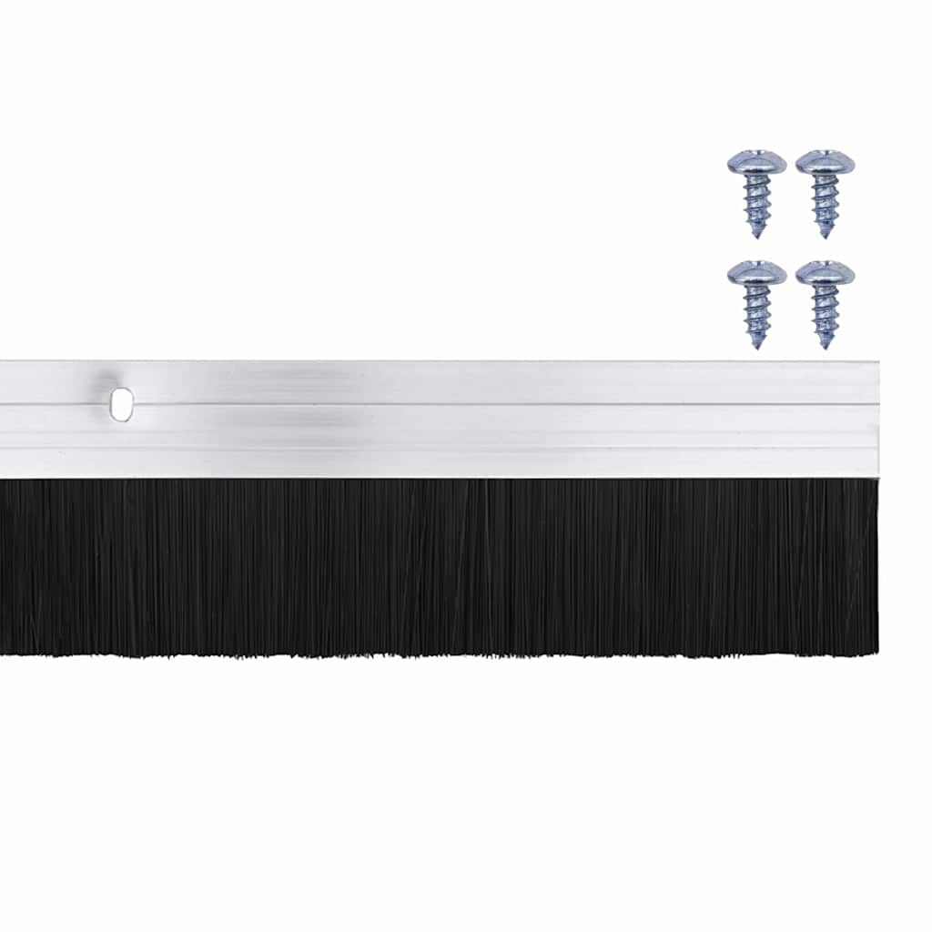 Držač četke za vrata 12 pcs Srebrno 100 cm Aluminijski legura