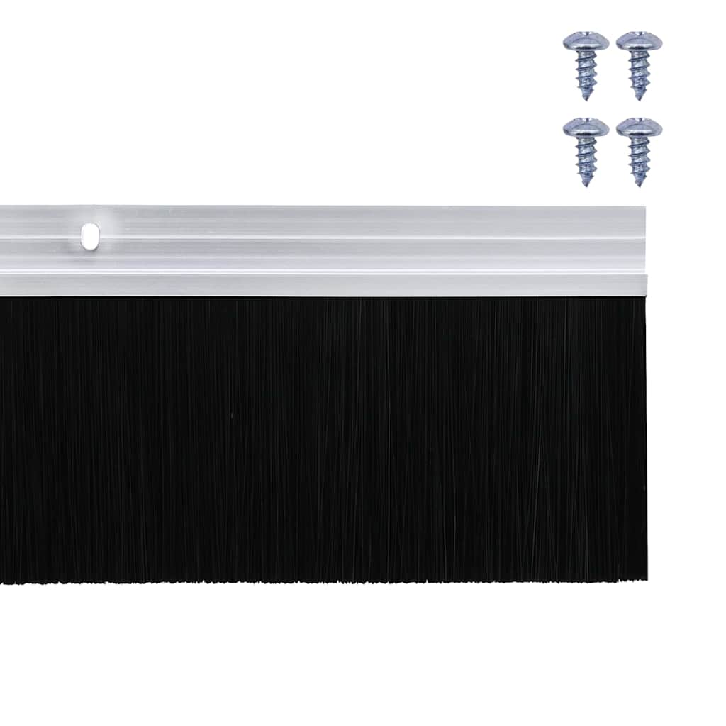 Držač četke za vrata 12 pcs Srebrno 100 cm Aluminijski legura