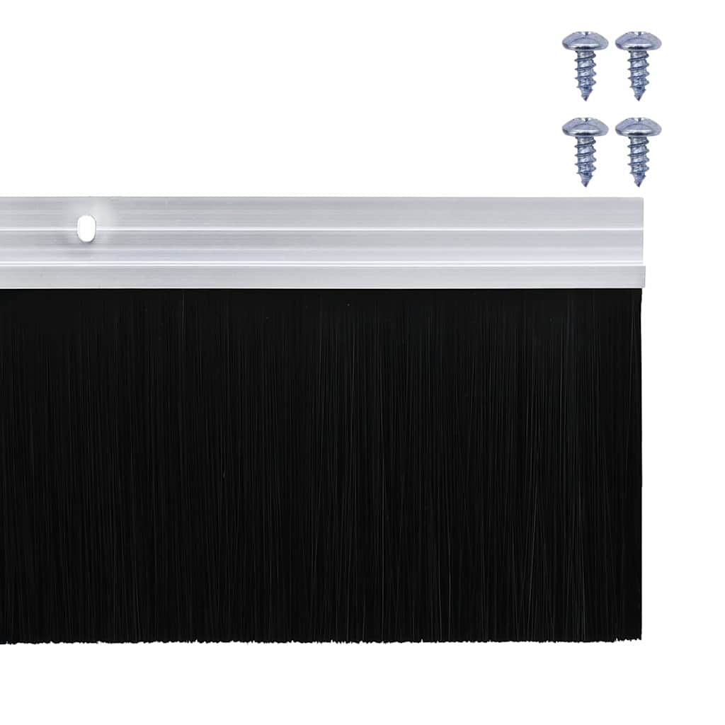 Držač četke za vrata 12 pcs Srebrno 100 cm Aluminijski legura