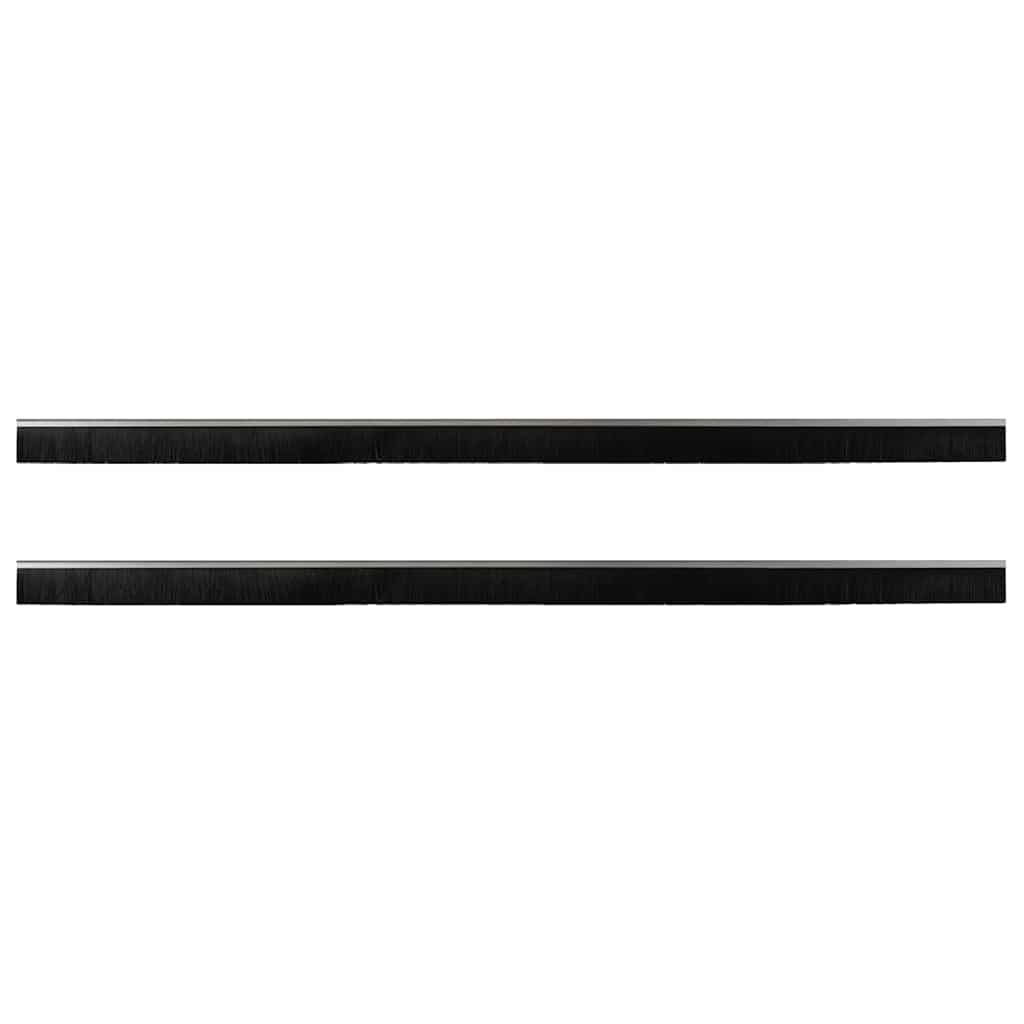 Držač četke za vrata 2 pcs Srebrno 100 cm Aluminijski legura