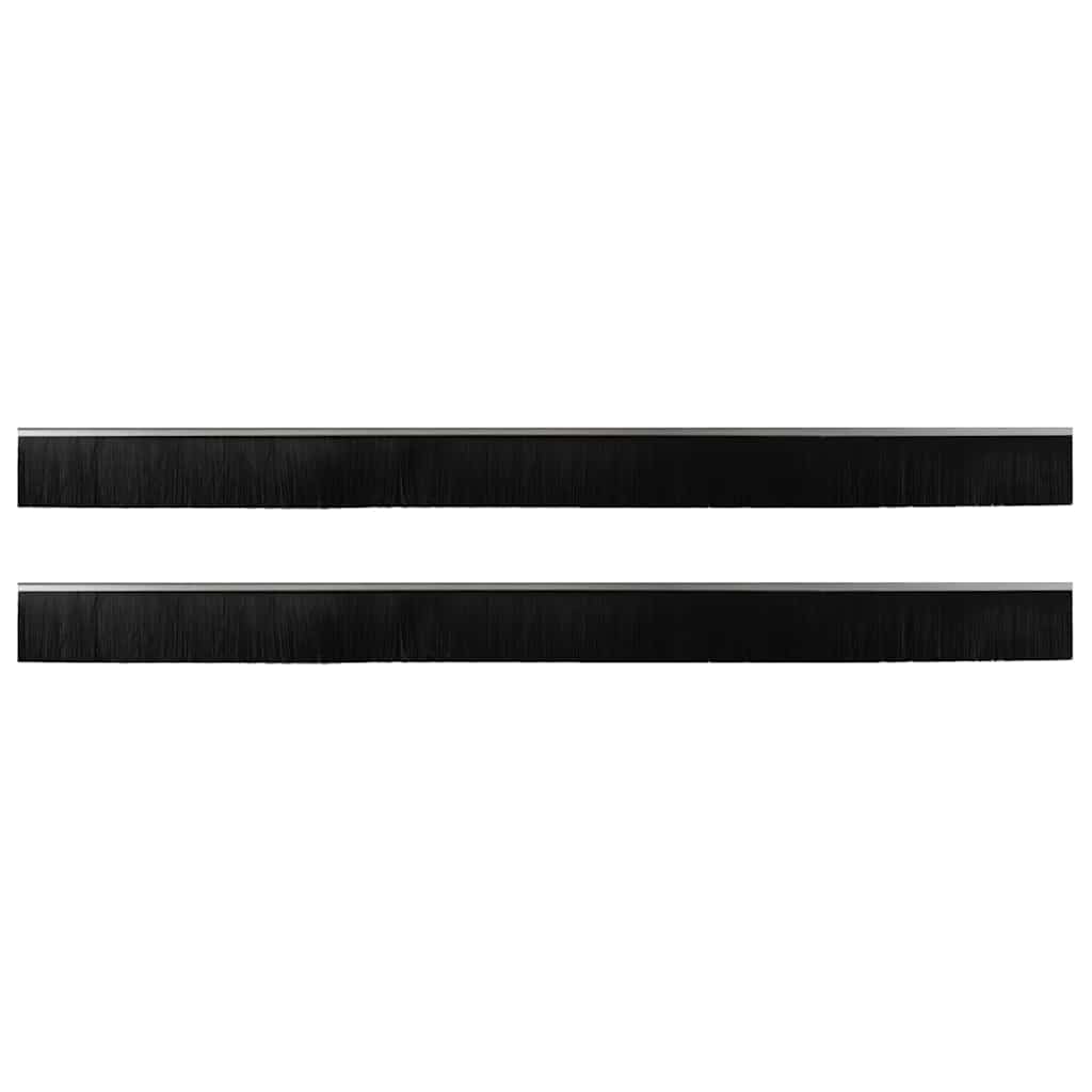 Držač četke za vrata 2 pcs Srebrno 100 cm Aluminijski legura