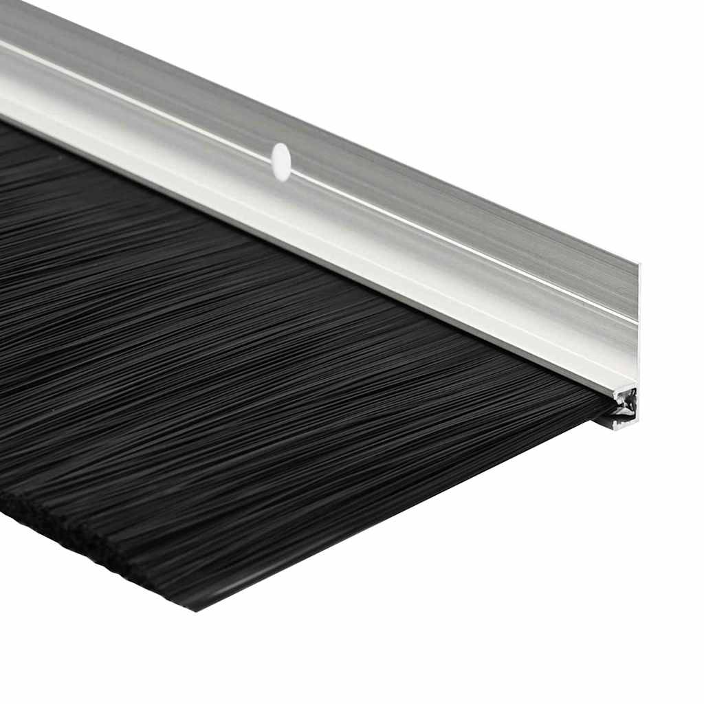Držač četke za vrata 2 pcs Srebrno 100 cm Aluminijski legura