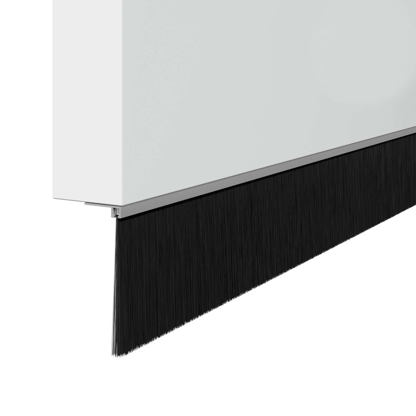 Držač četke za vrata 2 pcs Srebrno 100 cm Aluminijski legura