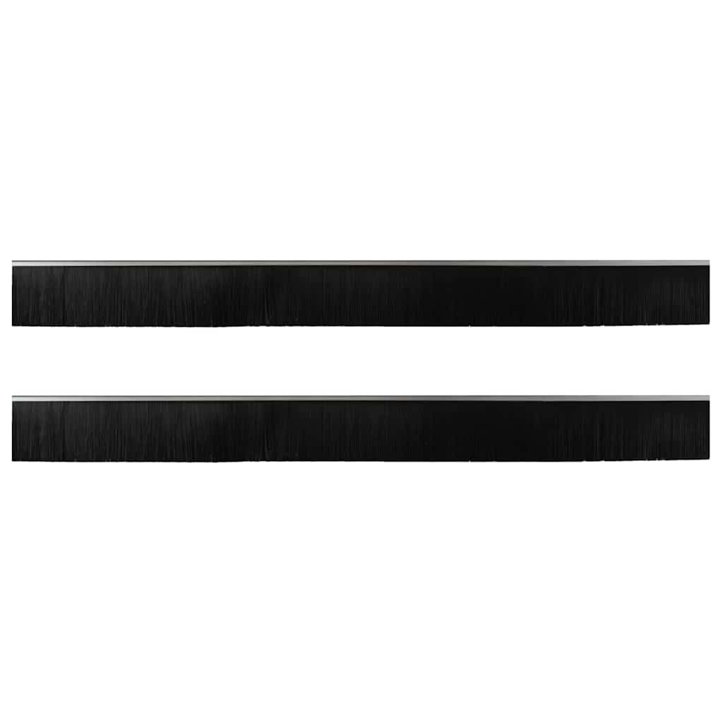 Držač četke za vrata 2 pcs Srebrno 100 cm Aluminijski legura