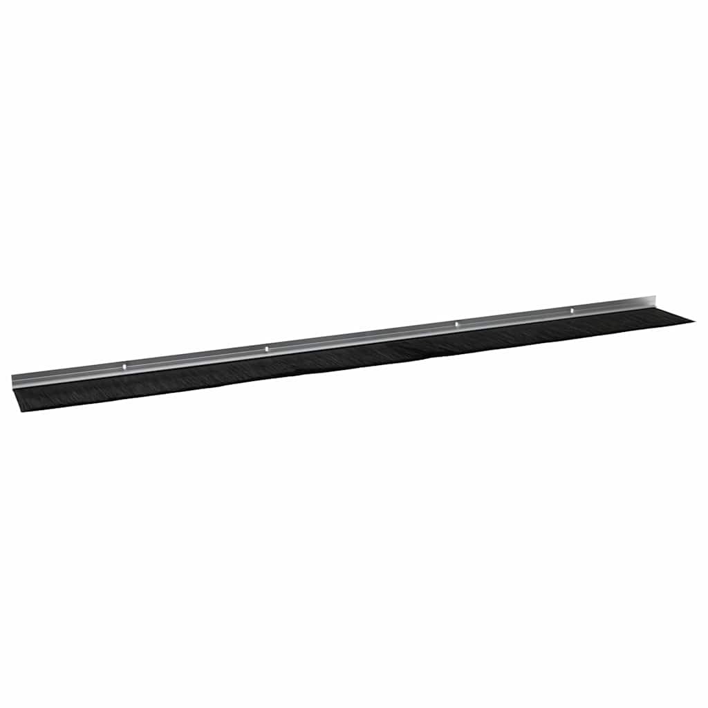 Držač četke za vrata 2 pcs Srebrno 100 cm Aluminijski legura