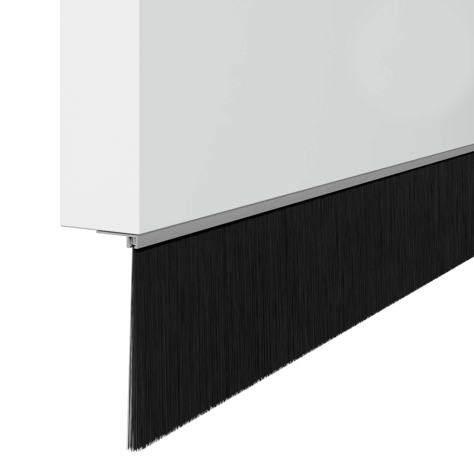 Držač četke za vrata 2 pcs Srebrno 100 cm Aluminijski legura