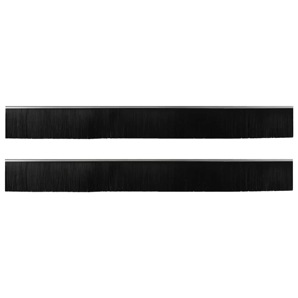 Držač četke za vrata 2 pcs Srebrno 100 cm Aluminijski legura