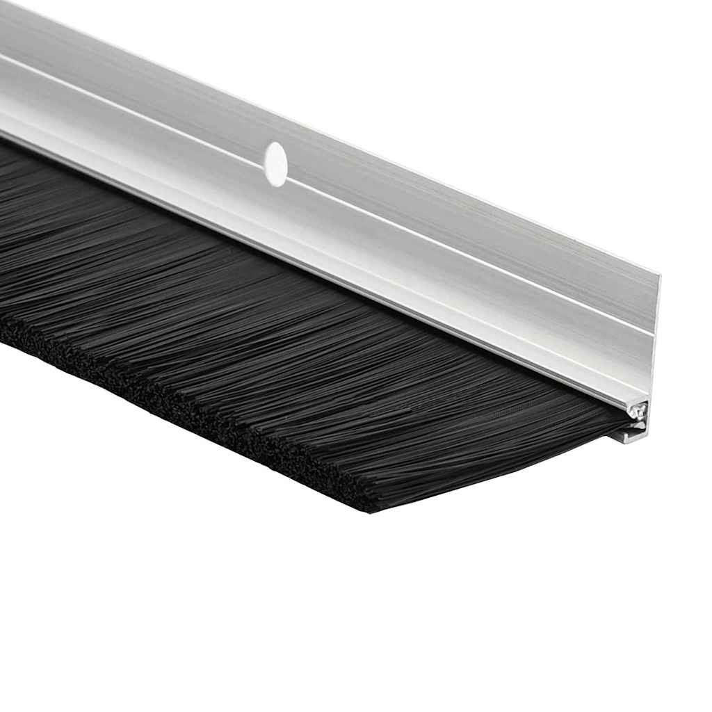 Držač četke za vrata 6 pcs Srebrno 100 cm Aluminijski legura