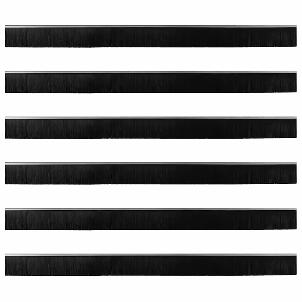 Držač četke za vrata 6 pcs Srebrno 100 cm Aluminijski legura