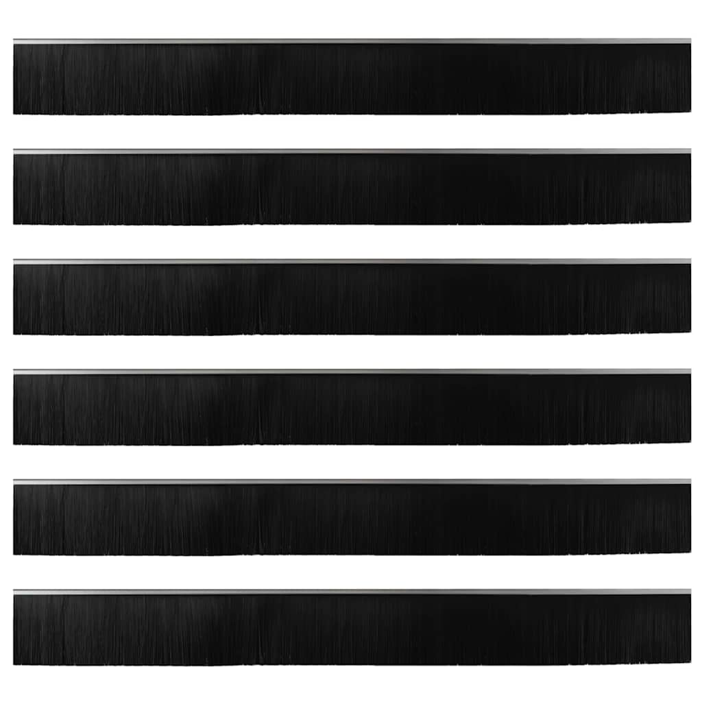 Držač četke za vrata 6 pcs Srebrno 100 cm Aluminijski legura