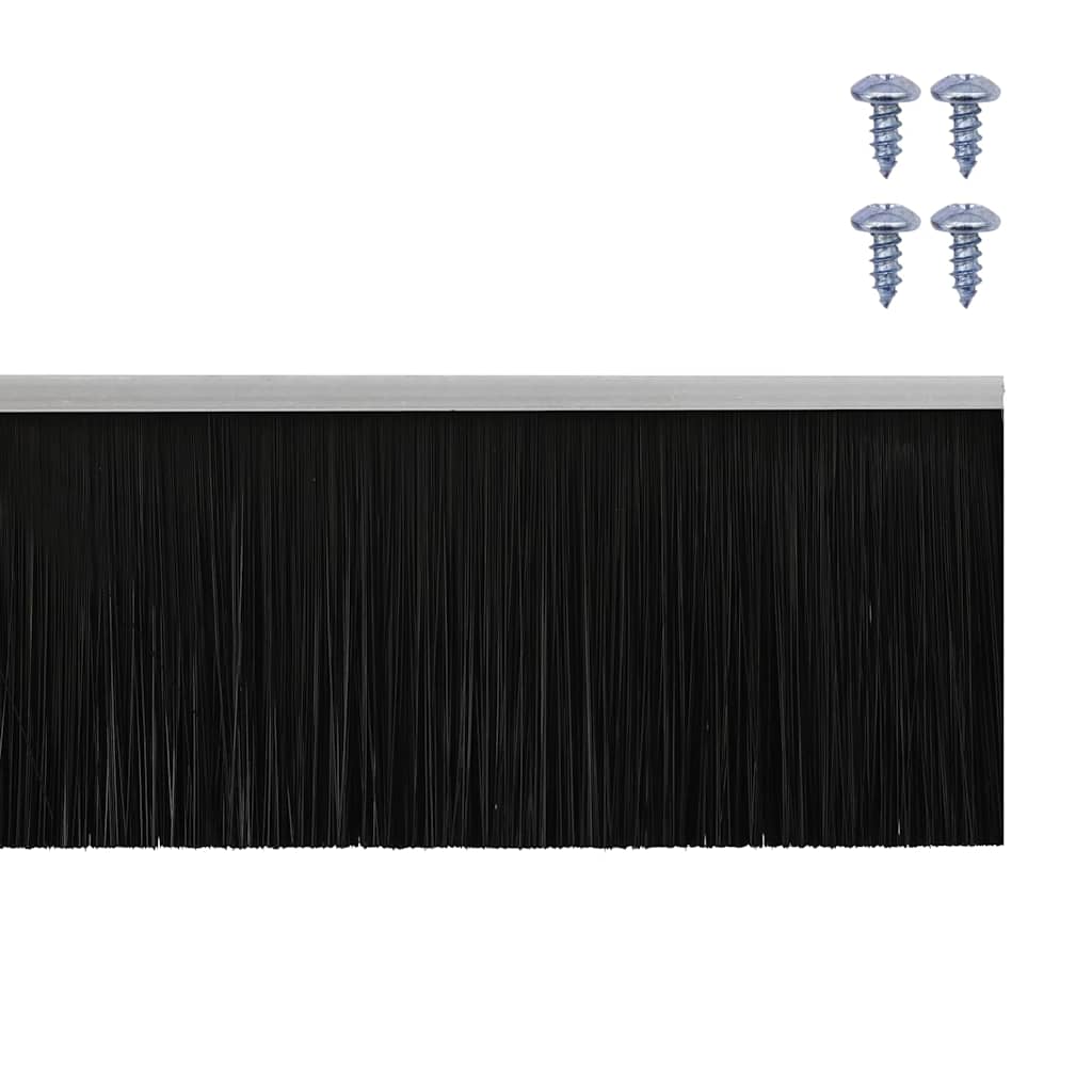 Držač četke za vrata 6 pcs Srebrno 100 cm Aluminijski legura